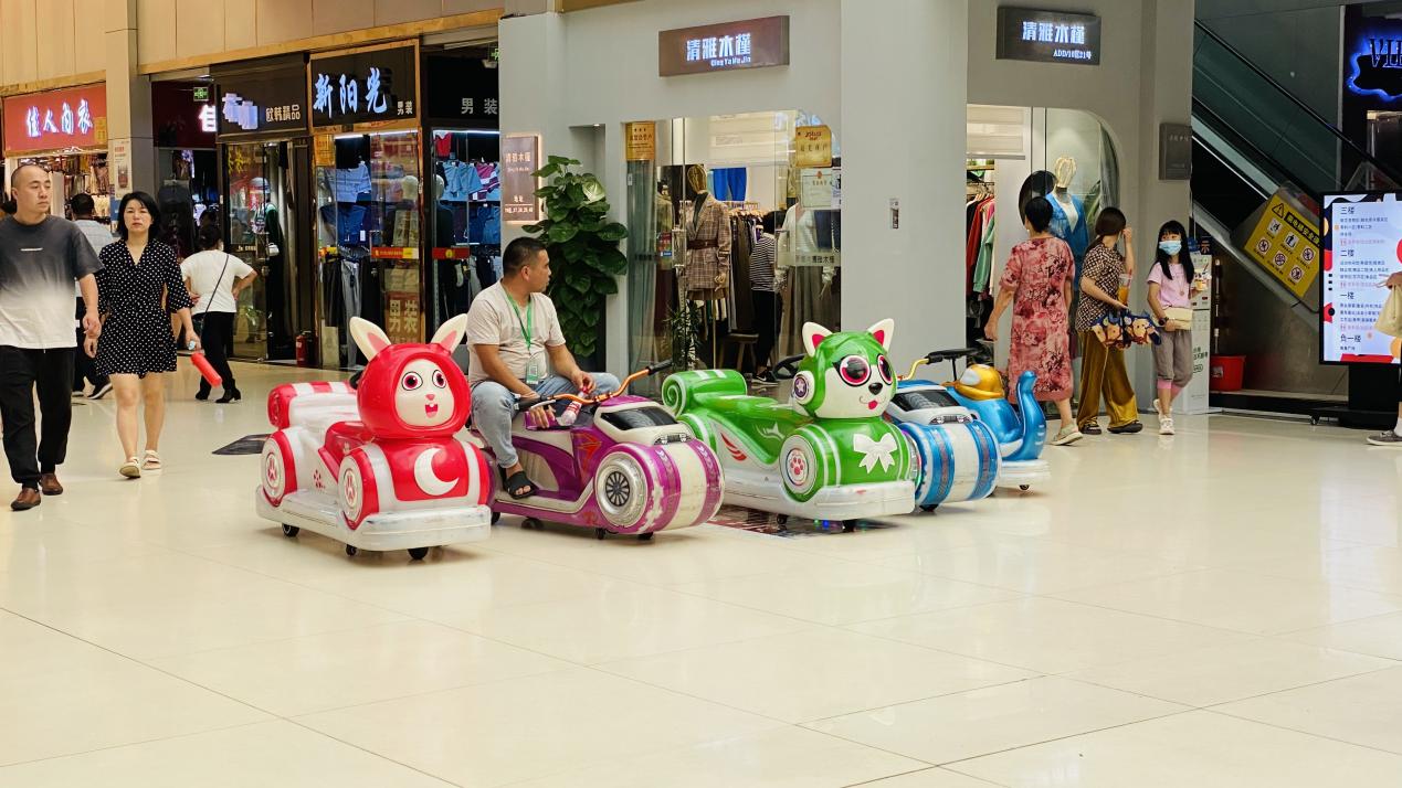 儿童游乐车现身钱江商城，深受幼伴侣青睐
