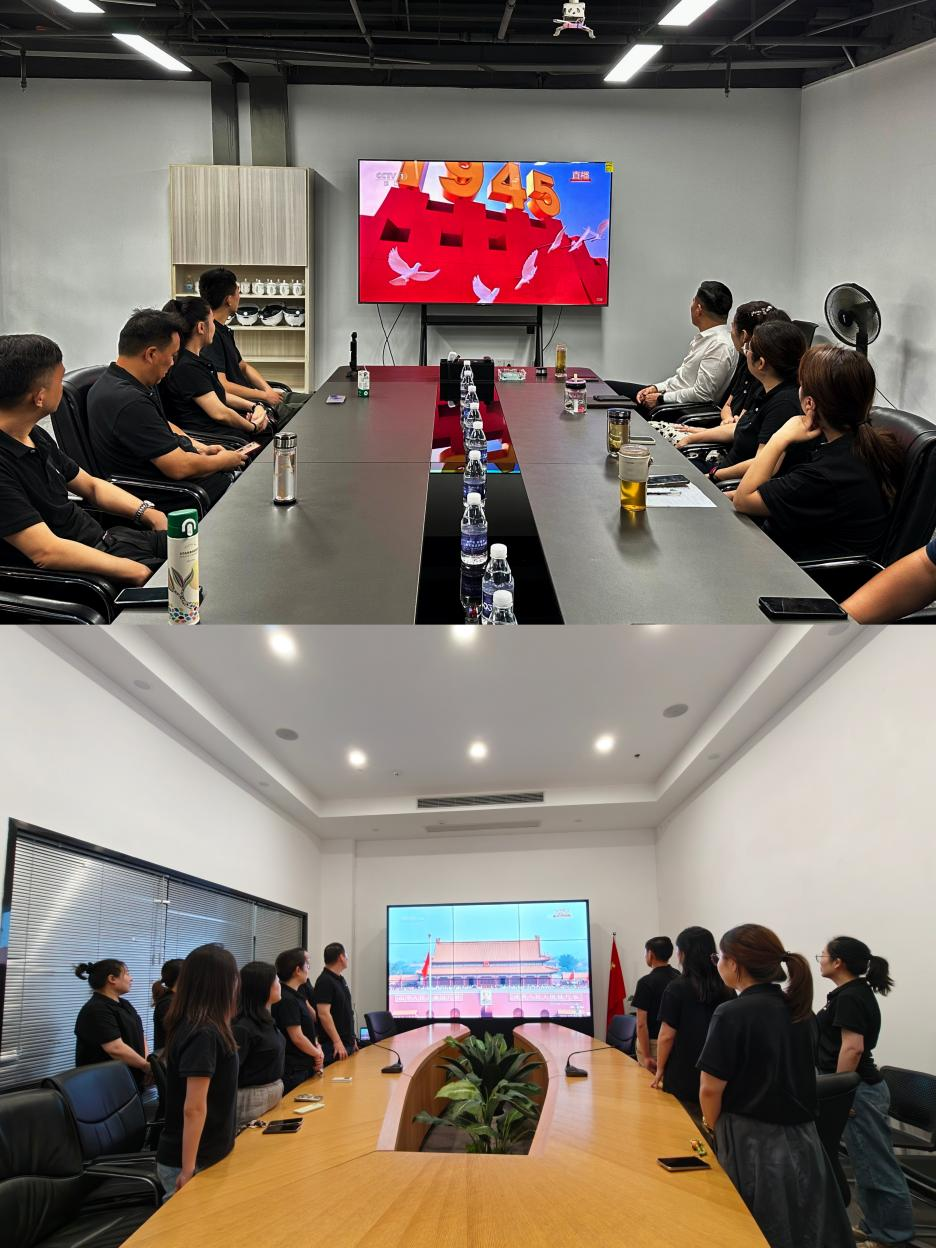 共鉴国之大典，凝聚奋进力量——荆门j9国际站备用文创集团党总支进行九三阅兵直播盛典旁观活动